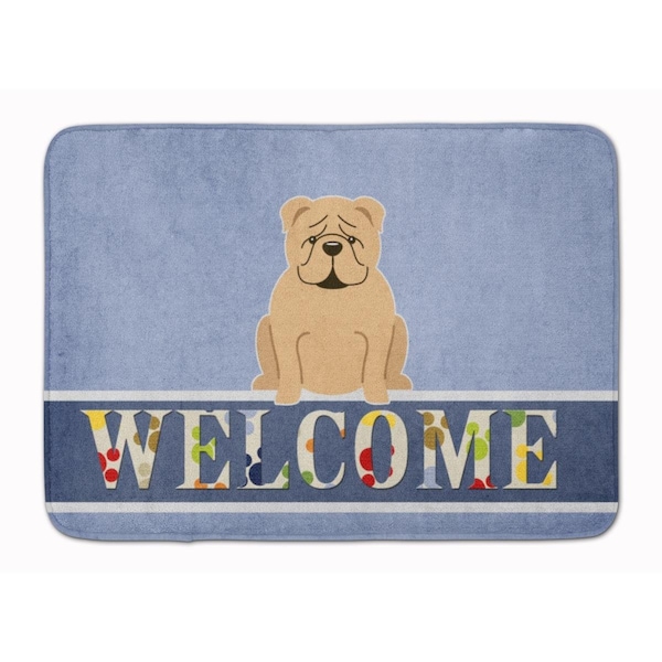 Carolines Treasures English Bulldog Fawn Welcome Machine Washable Memory Foam Mat BB5705RUG - main